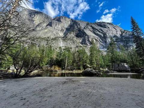 Mirror Lake Perspective View Stock Photos