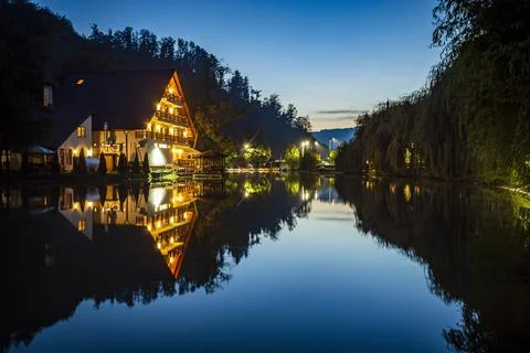 Mirror in the lake Stock Photos