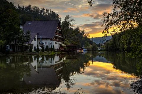 Mirror in the lake Stock Photos