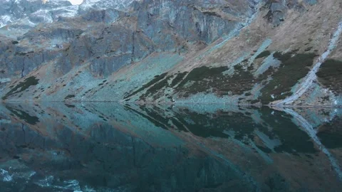 Mirror lake in tatras Stock Footage 166115430