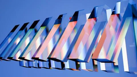 Mirror Letter Reflection in Soft Blue Background Stock Illustration