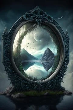 Mirror of life trapping Stock Illustration
