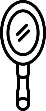 Mirror Line Icon Design Stock Illustration