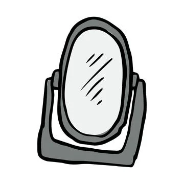 Mirror line icon. Makeup self care. Accessories concept. Illustrazione stock