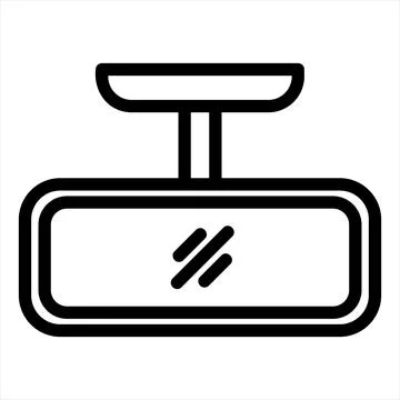 Mirror line icon vector illustration isolated on white background Stock Illustration