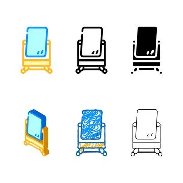 Mirror for make make up color range icon vector Stock Illustration