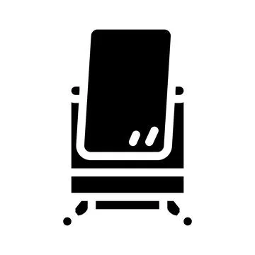 Mirror for make make-up glyph icon vector illustration Stock Illustration