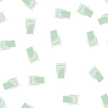 Mirror for make make-up glyph vector seamless pattern Stock Illustration