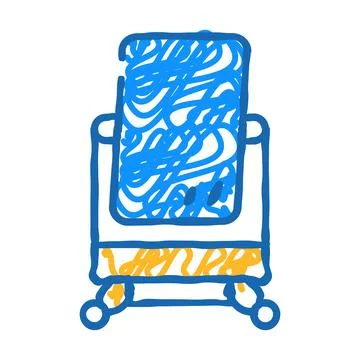 Mirror for make make-up icon doodle illustration Stock Illustration