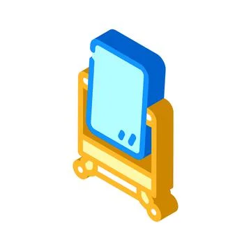 Mirror for make make-up isometric icon vector illustration Stock Illustration