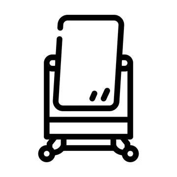 Mirror for make make-up line icon vector illustration Stock Illustration