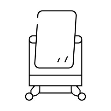 Mirror for make make-up line icon vector illustration Stock Illustration