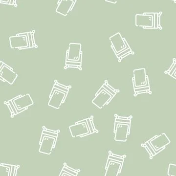 Mirror for make make-up line vector seamless pattern Stock Illustration