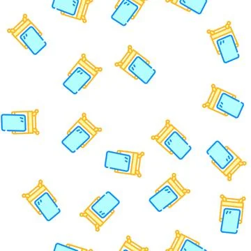 Mirror for make make-up vector seamless pattern Stock Illustration