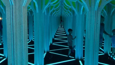 Mirror Maze Stock Footage 109083683