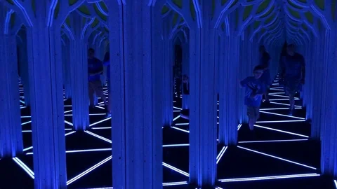 Mirror Maze Stock Footage 109140645