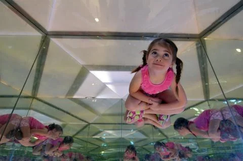 Mirror maze Stock Photos