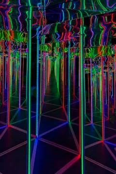 In the mirror maze Stock Photos