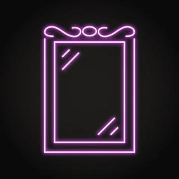 Mirror neon icon イラスト素材