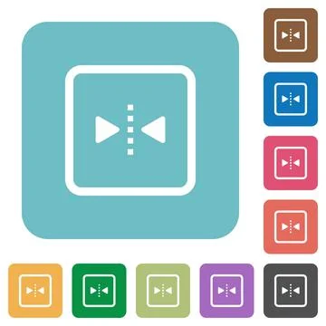 Mirror object around vertical axis rounded square flat icons イラスト素材