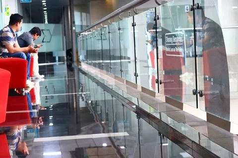 Mirror people in the path Stock Photos
