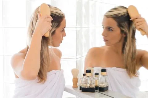 In the mirror Stock Photos