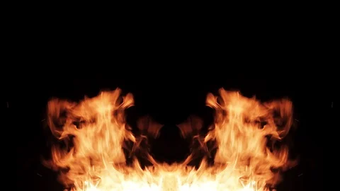 Mirror pillars of fire on the sides frames 스톡 동영상 91358860