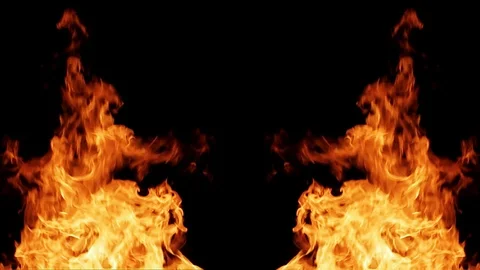 Mirror pillars of fire on the sides frames 스톡 동영상 98882391