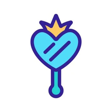 Mirror princess icon vector. Isolated contour symbol illustration 스톡 일러스트