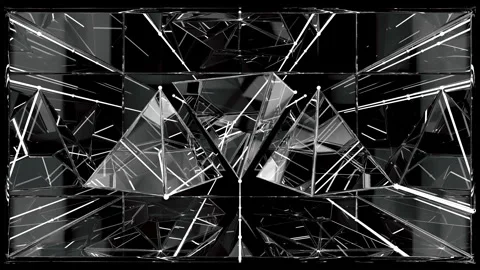 Mirror pyramids Stock Footage 256097037