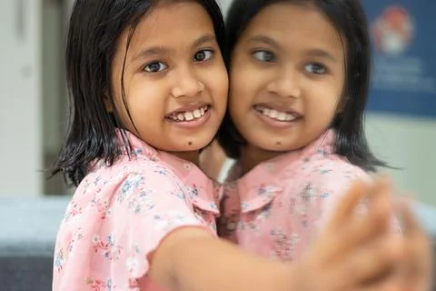 Mirror reflection Foto stock