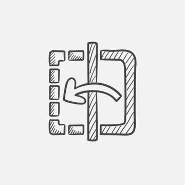 Mirror reflection sketch icon Ilustración de archivo