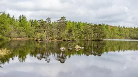Mirror reflections on High Dan Tarn Stock Photos