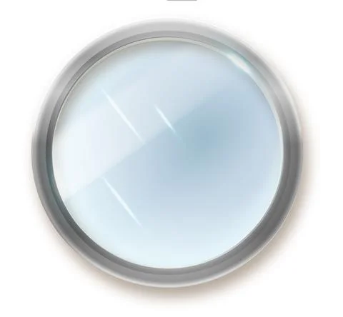 Mirror round isolated. Realistic round mirror frame, white mirrors template イラスト素材