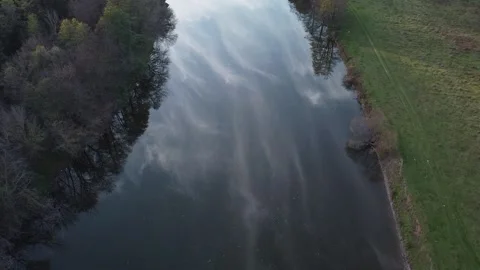 Mirror Sky in River 2 Video stock 143220653
