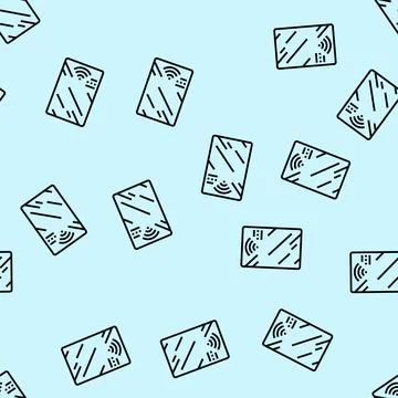 Mirror smart home vector seamless pattern イラスト素材