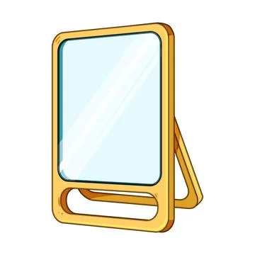 Mirror for speech therapy practicing enunciation and self reflection Stock Illustration