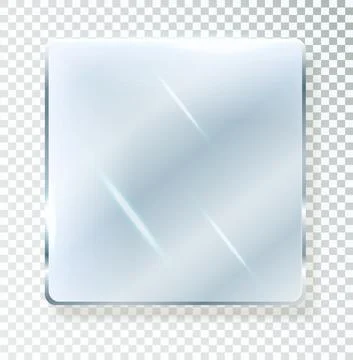 Mirror square isolated. Realistic square mirror frame, white mirrors template イラスト素材