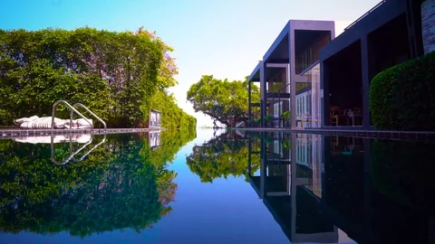 Mirror Water Reflection in Neverland Stock-Footage 85876482