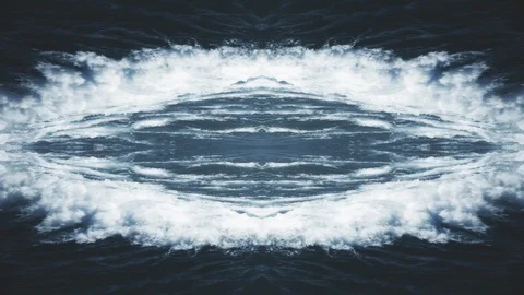 Mirror Waves Ocean Opening Background Stock Footage 100284918
