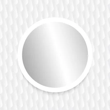 Mirror with white frame on decorative wall tile Stock Illustration
