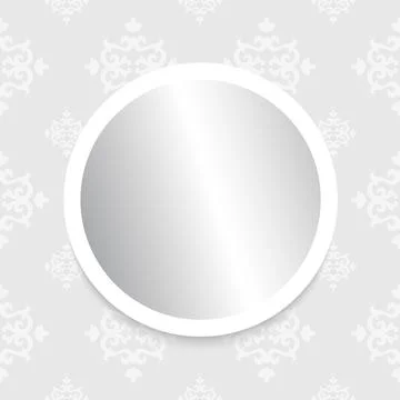 Mirror with white frame on historical background Stock Illustration