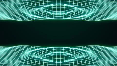 Mirror World Sonar Wave Scan WireFrame Network Connection Abstract Background Stock Illustration