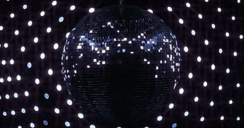 Mirrorball Disco Ball Full Lights Shine Stock Footage 48802445