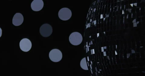 Mirrorball Disco Ball Right Side Bokeh Lights Stock Footage 48844770