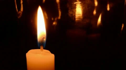 Mirrored candle Stock Footage 12282988