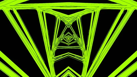 Mirrored Dna Chain Vj Loop Background Stock Footage 224698685