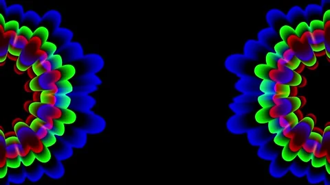 Mirrored Flower Mandalas Stock Footage 340305582