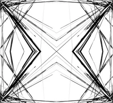 Mirrored grid, mesh abstract geometric pattern / element Illustrazione stock
