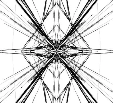 Mirrored grid, mesh abstract geometric pattern / element Illustrazione stock